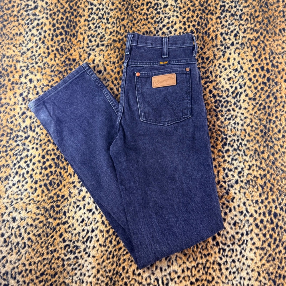 Vintage Wrangler Cowboy Cut 936WBK Black Denim Jeans 29x34 Slim Fit Mens